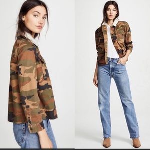Madewell Northward Cropped Army Camo Jacket Sz Small